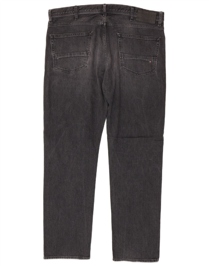 Jeans retos masculinos Tommy Hilfiger W38 L32 algodão cinza