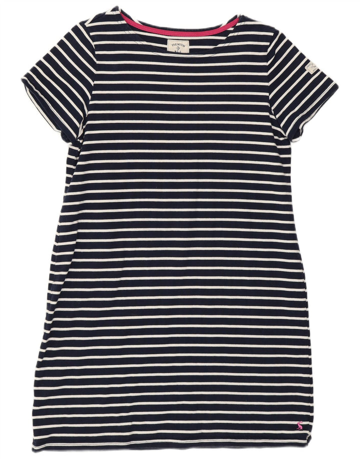JOULES Vestido camiseta feminino UK 16 grande azul marinho listrado algodão náutico