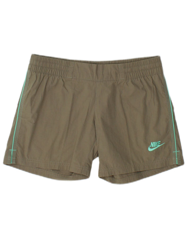 Shorts casuais Nike Boys 12-13 anos grandes W28 cáqui poliéster