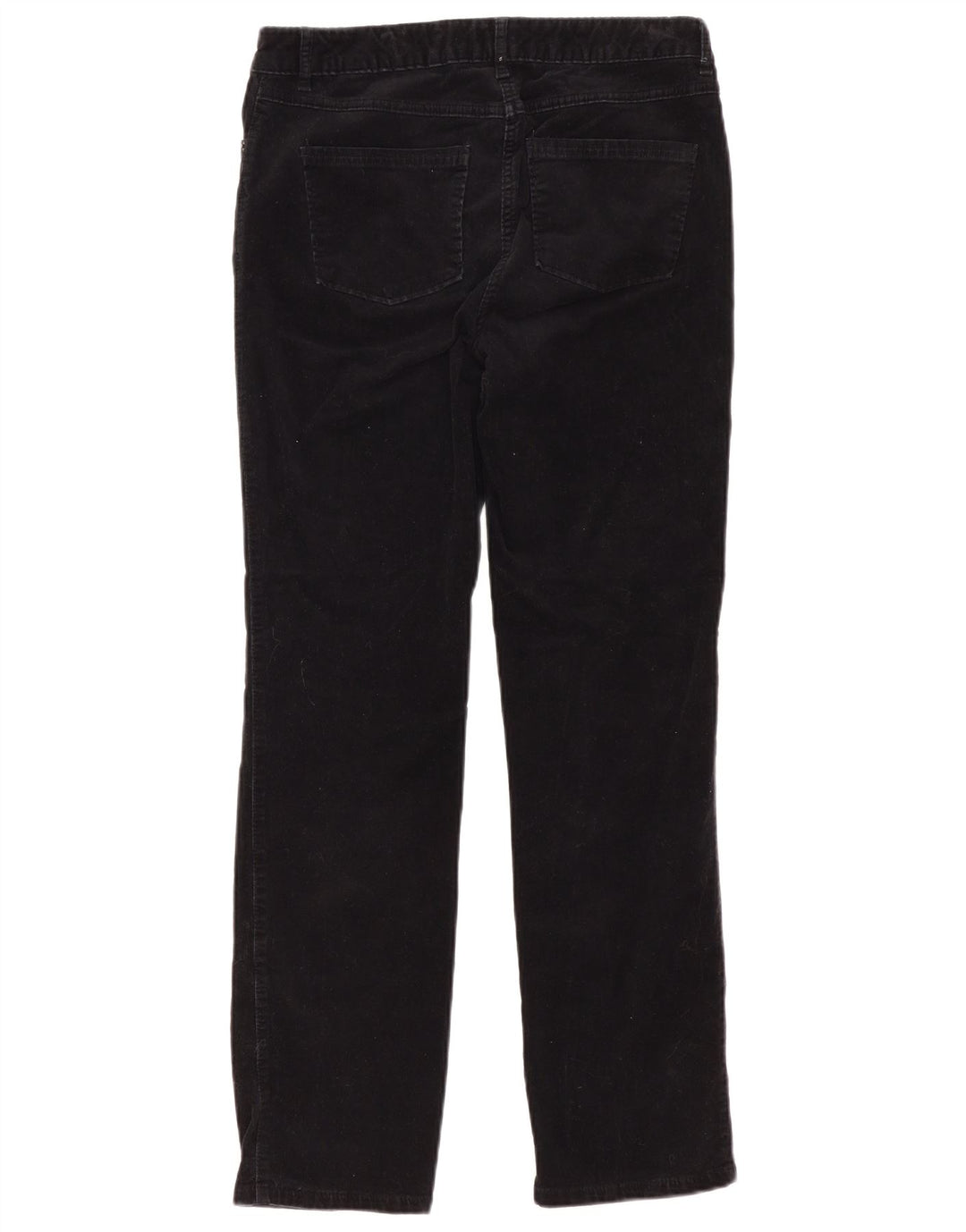 Calça feminina de veludo Marks & Spencer Reino Unido 12 médio W30 L29 preta
