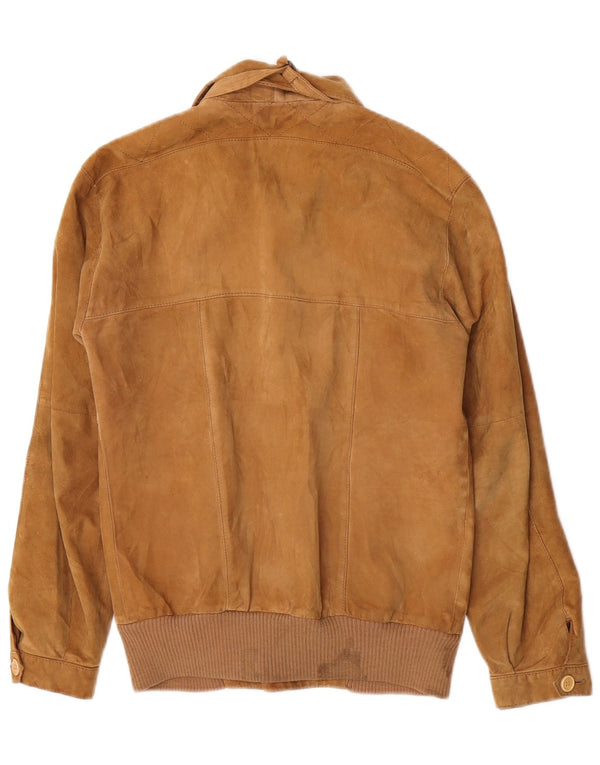 Jaqueta bomber masculina vintage de camurça IT 44 XS marrom
