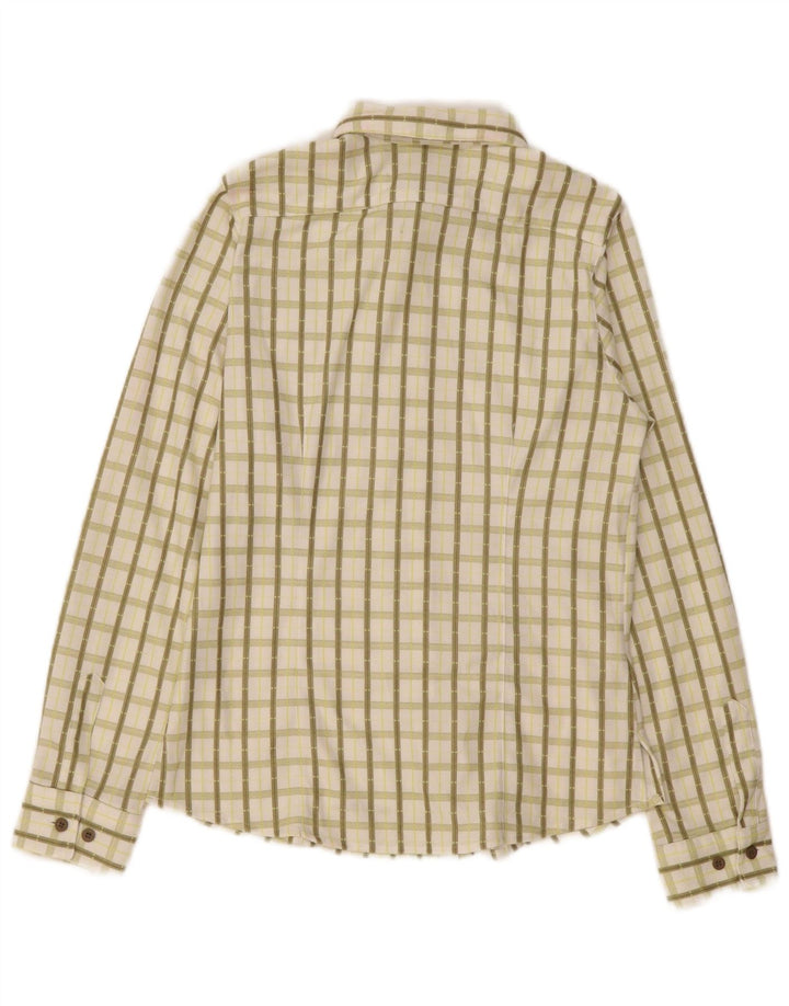 Camisa Think Pink Boys 11-12 Anos Médio Off White Poliéster Xadrez