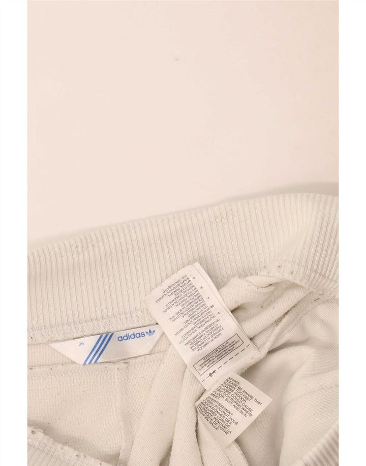 Calça de treino feminina Adidas EU 36 pequena poliéster branco