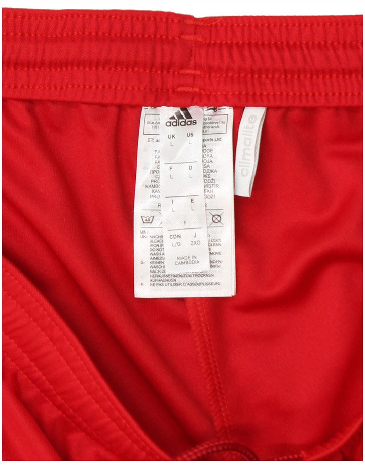 Adidas Mens Climalite Sport Shorts Grande Poliéster Vermelho