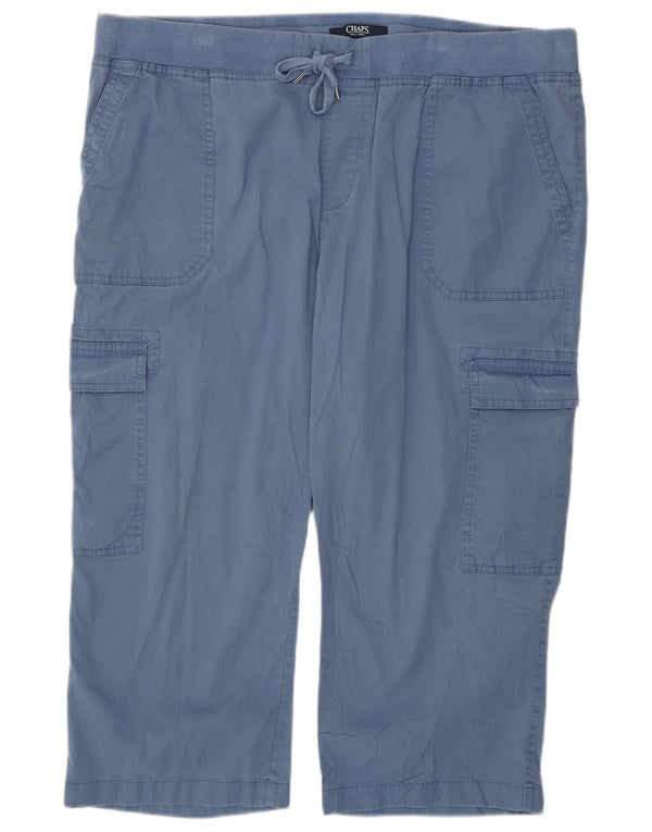 Calça feminina capri de treino Chaps UK 18 XL algodão azul