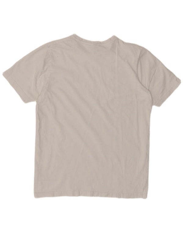 ELLESSE Womens Graphic T-Shirt Top UK 14 Medium White Cotton