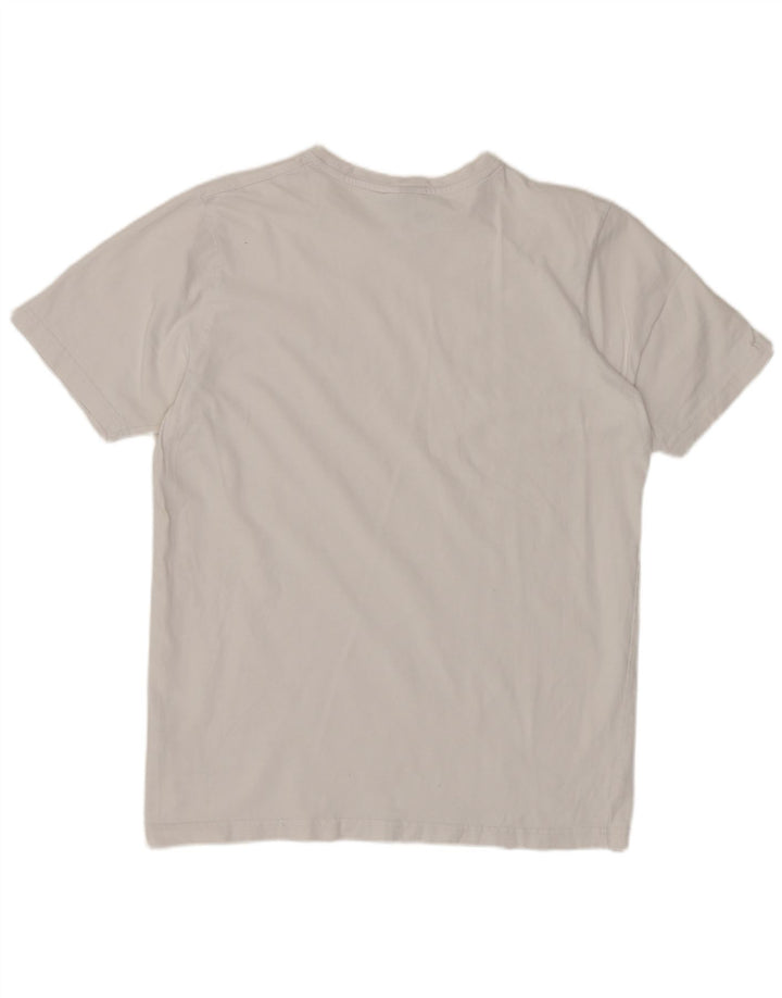 Camiseta feminina gráfica ELLESSE UK 14 algodão branco médio