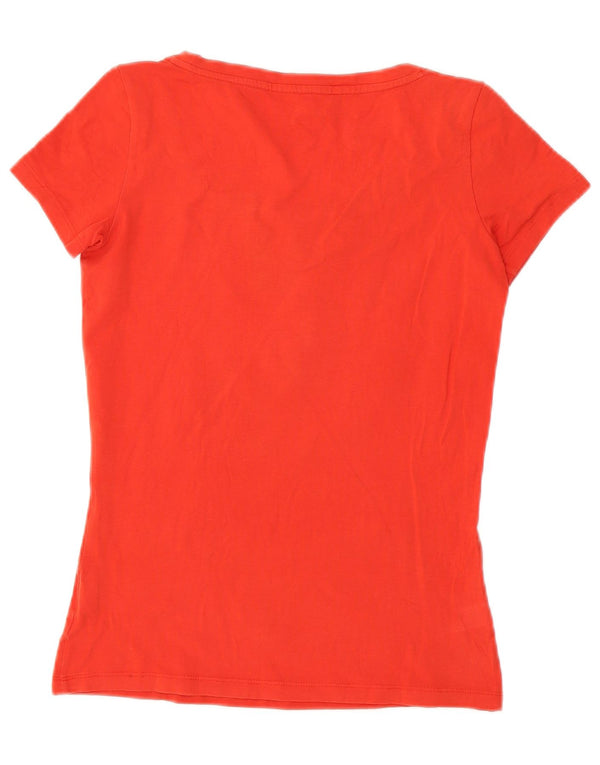 Camiseta feminina Calvin Klein Jeans com estampa gráfica UK 12 algodão vermelho médio
