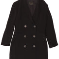 Casaco feminino Massimo Dutti com peito duplo UE 38 pequeno azul marinho