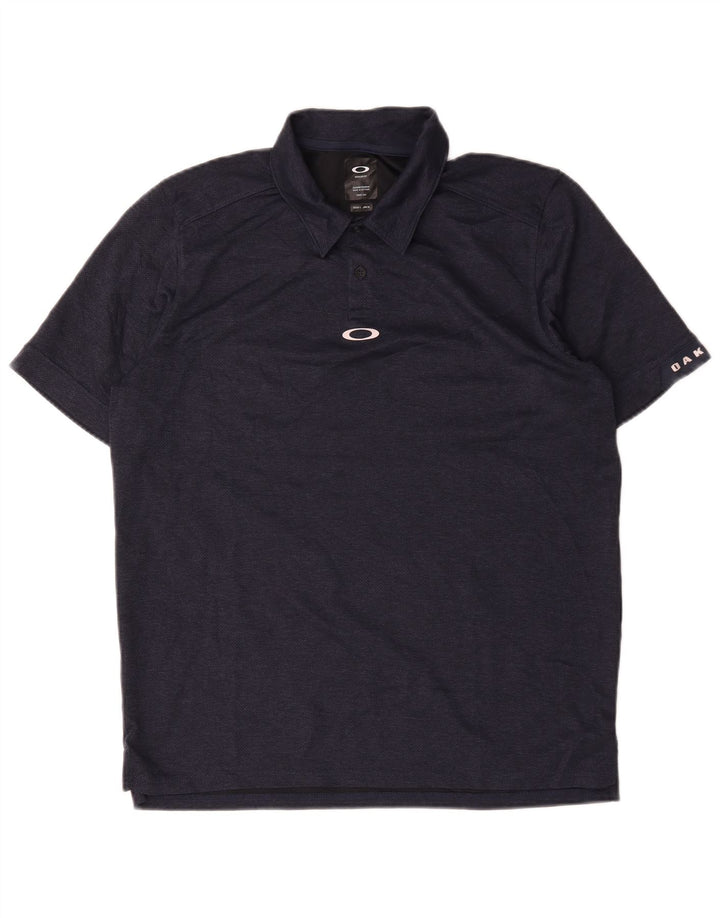 Camisa polo masculina Oakley Regular Fit grande azul marinho