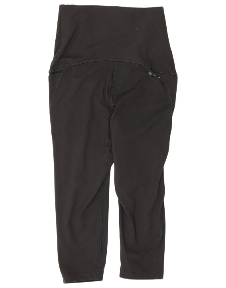Adidas Womens Maternity Capri Leggings UK 12/14 Médio Preto Poliéster