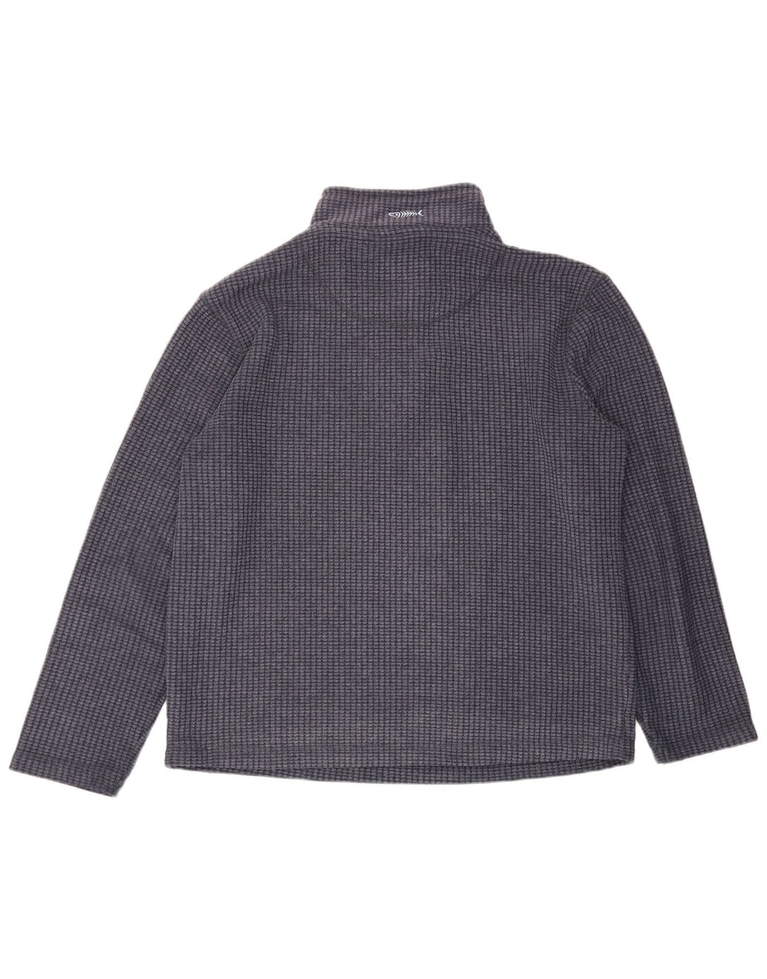 Weird Fish Mens Zip Neck Fleece Jumper Grande Poliéster Azul Marinho
