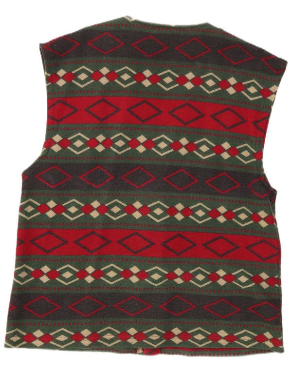Colete masculino vintage grande algodão geométrico multicolorido