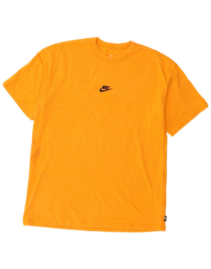 Camiseta masculina Nike Loose Fit Top Médio Algodão Laranja