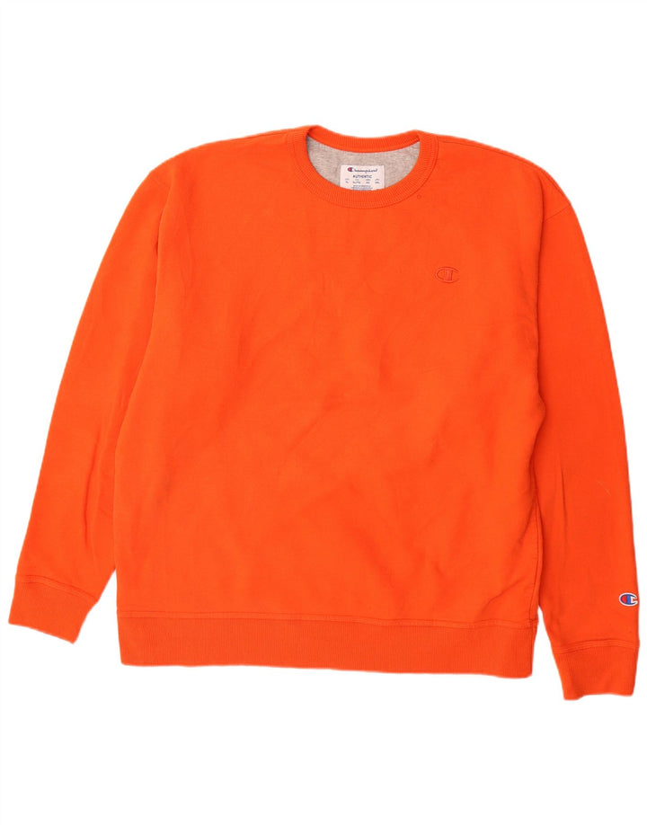 CHAMPION Moletom Masculino Jumper XL Laranja Algodão