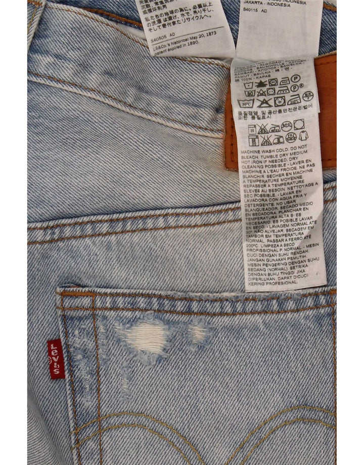 Levi's Mens Distressed Slim Jeans W29 L32 Azul Algodão