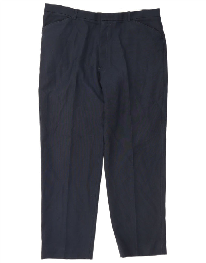 Calça masculina reta casual Farah W38 L31 azul marinho