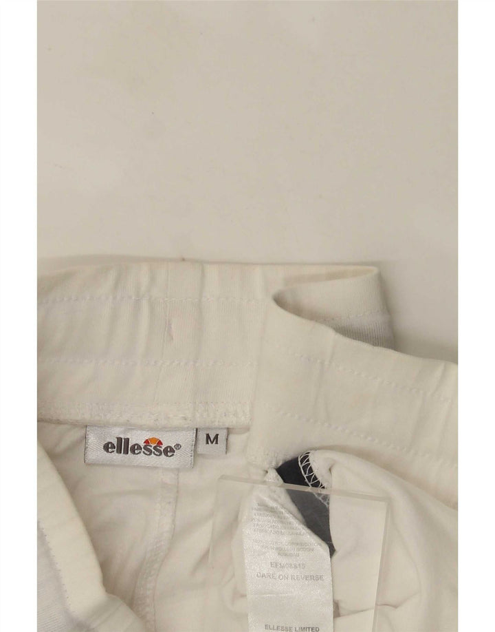 Ellesse Mens Graphic Sport Shorts médio branco colorblock algodão
