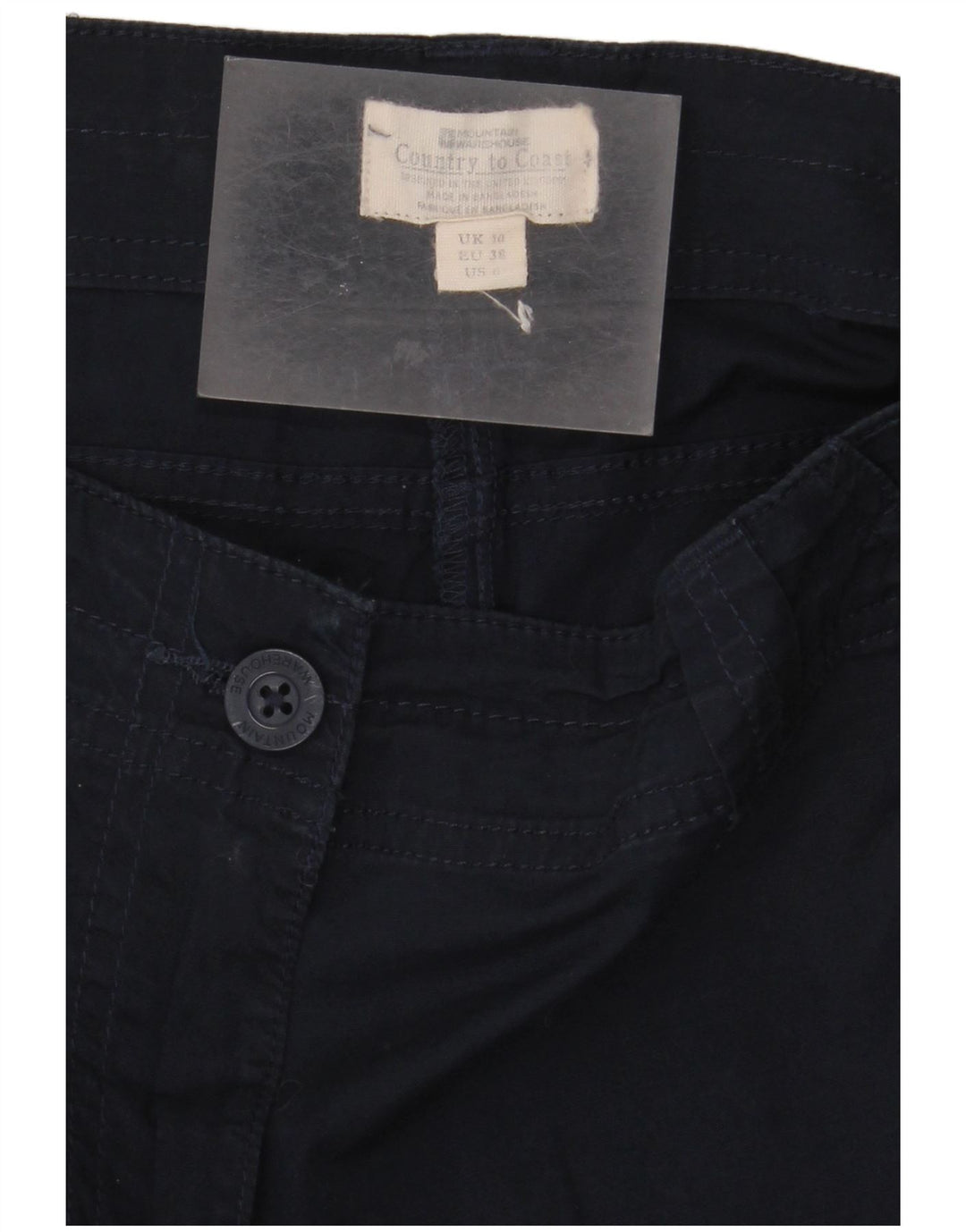 Shorts Chino Feminino Mountain Warehouse UK 10 Pequeno W30 Azul Marinho