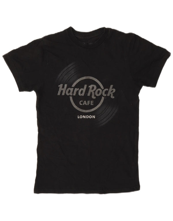 Camiseta masculina Hard Rock Cafe London Graphic Top XS algodão preto