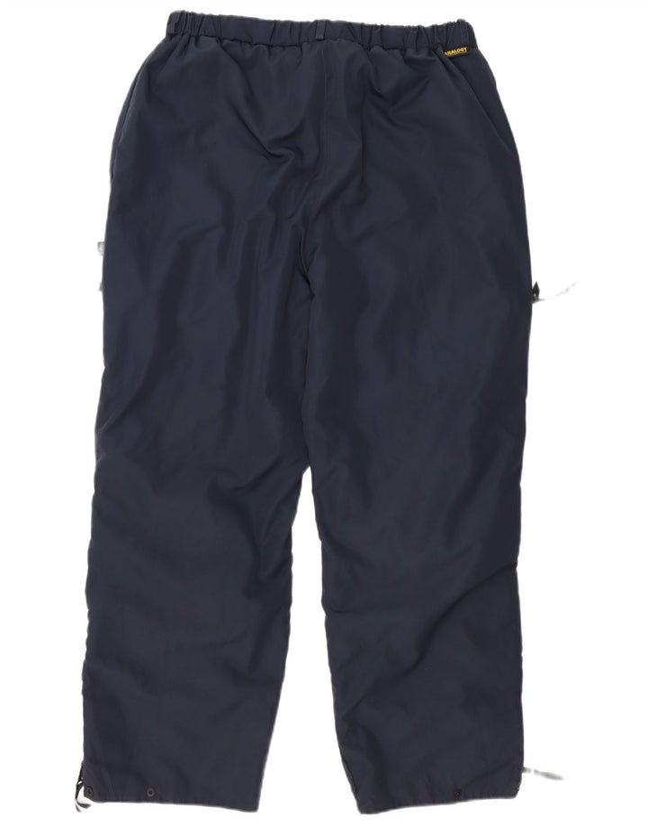 Calça de treino masculina vintage XL azul marinho poliéster