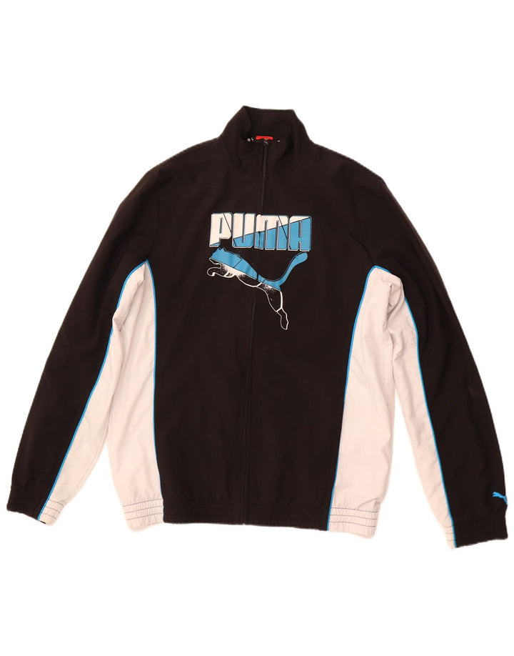 Jaqueta PUMA Boys Graphic Tracksuit Top 15-16 Anos Preto Colorblock