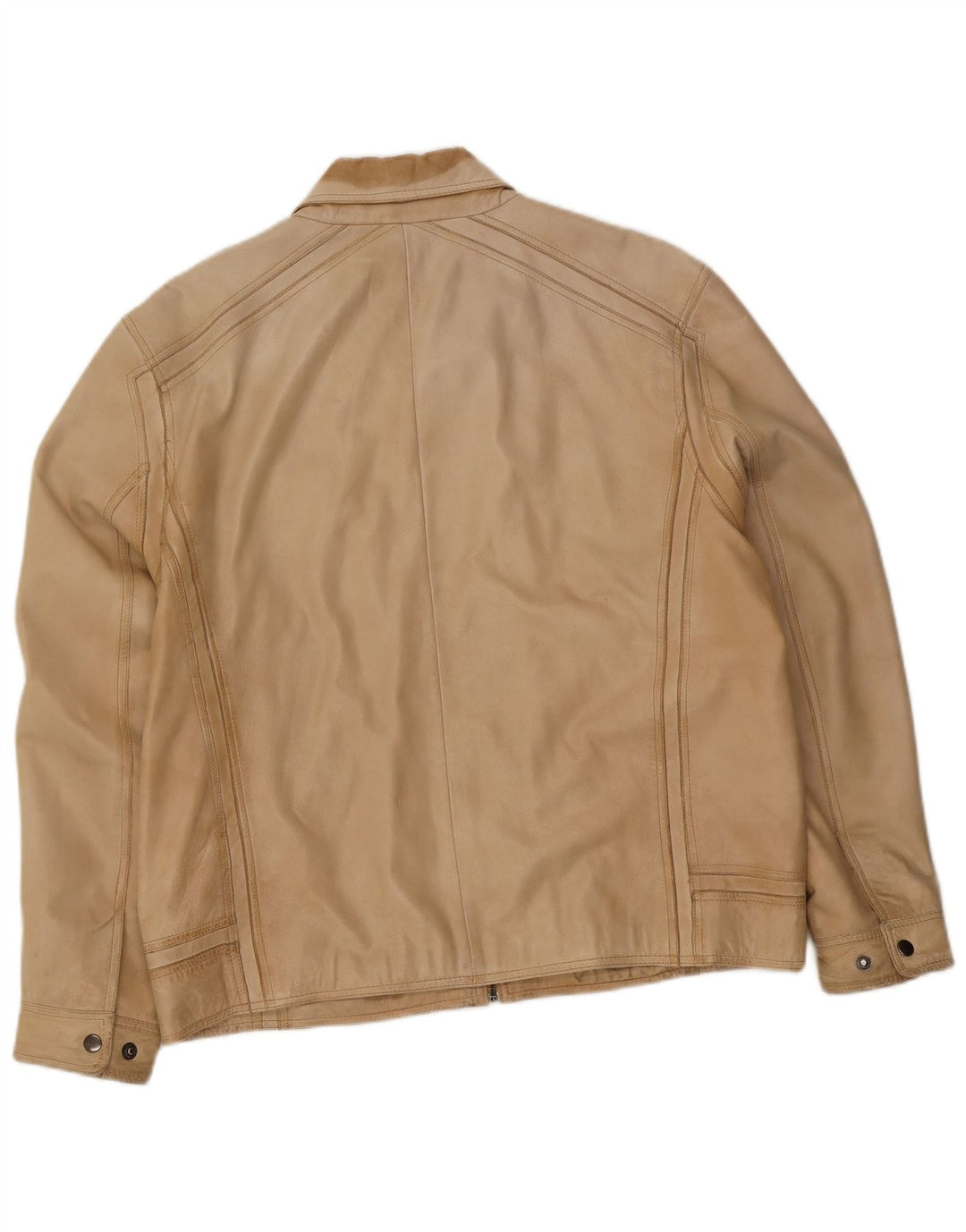 Jaqueta de couro masculina A.W.Dunmore UK 40 grande bege