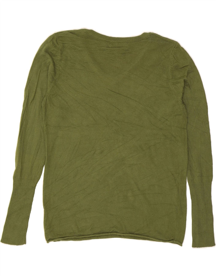 MOSSIMO Womens V-Neck Jumper Sweater UK 18 XL Green Nylon Vintage Mossimo and Second-Hand Mossimo from Messina Hembry 