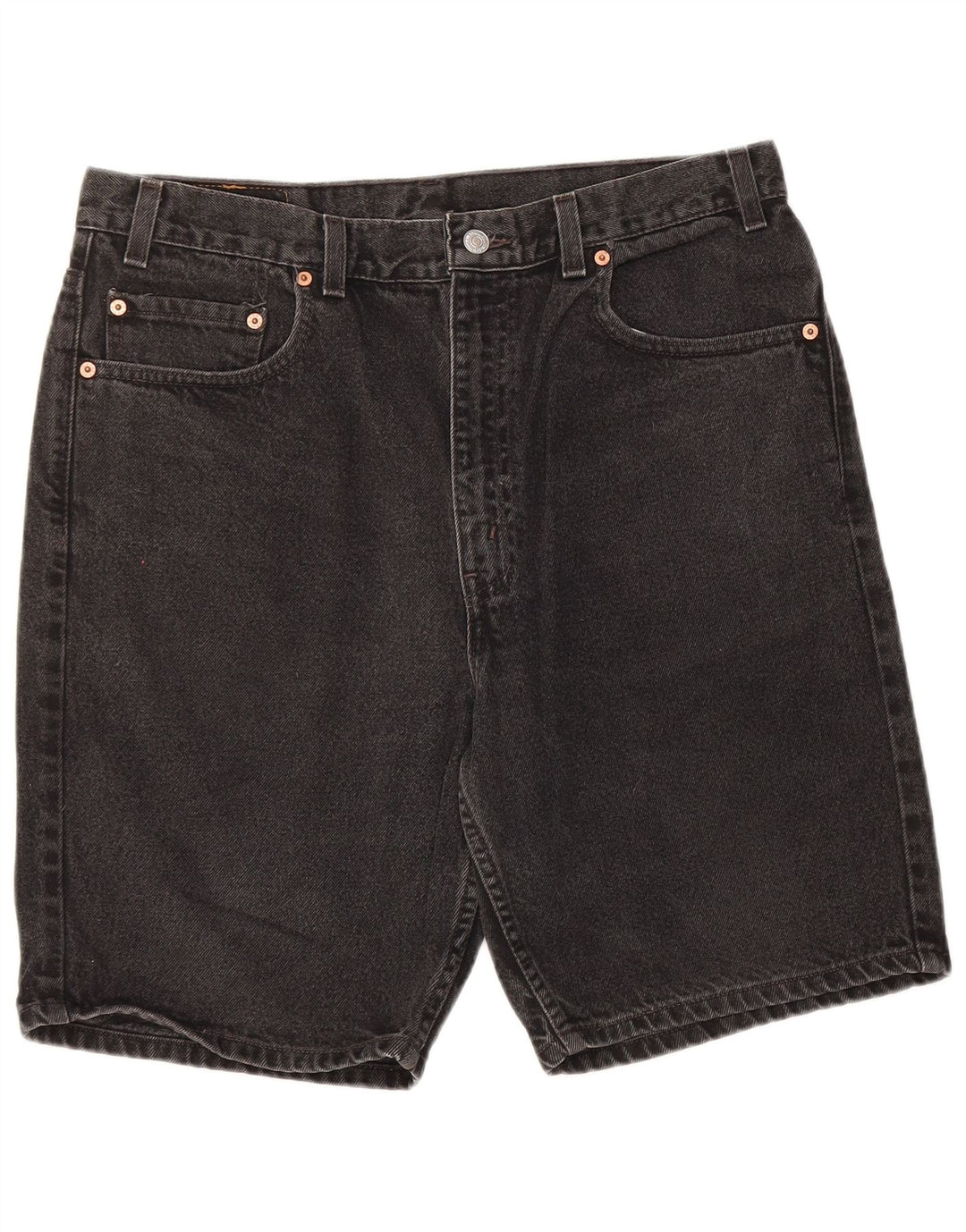 Shorts jeans masculino Levi's 505 Regular Fit W36 grande algodão preto