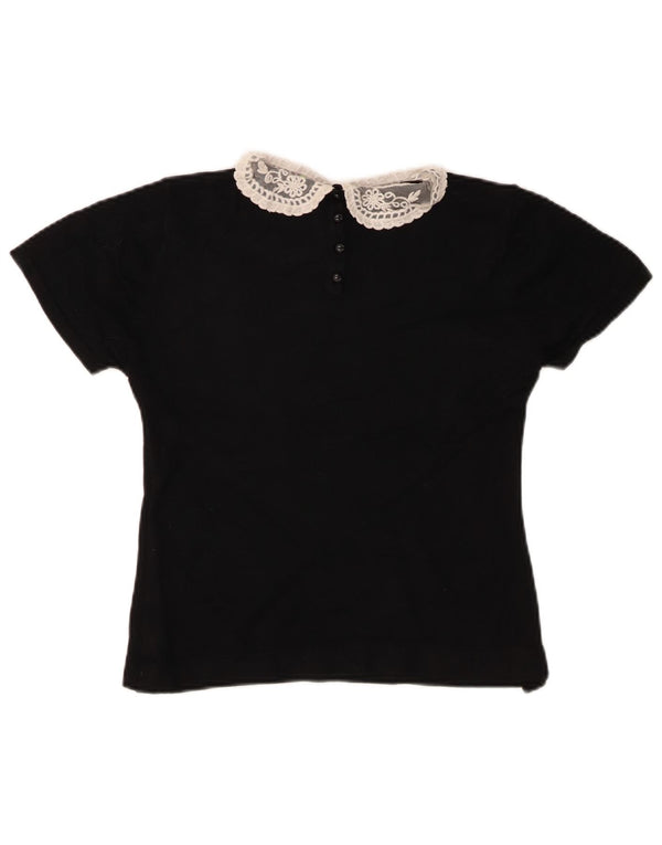 Blusa cropped feminina Marks & Spencer Reino Unido 12 médio preto