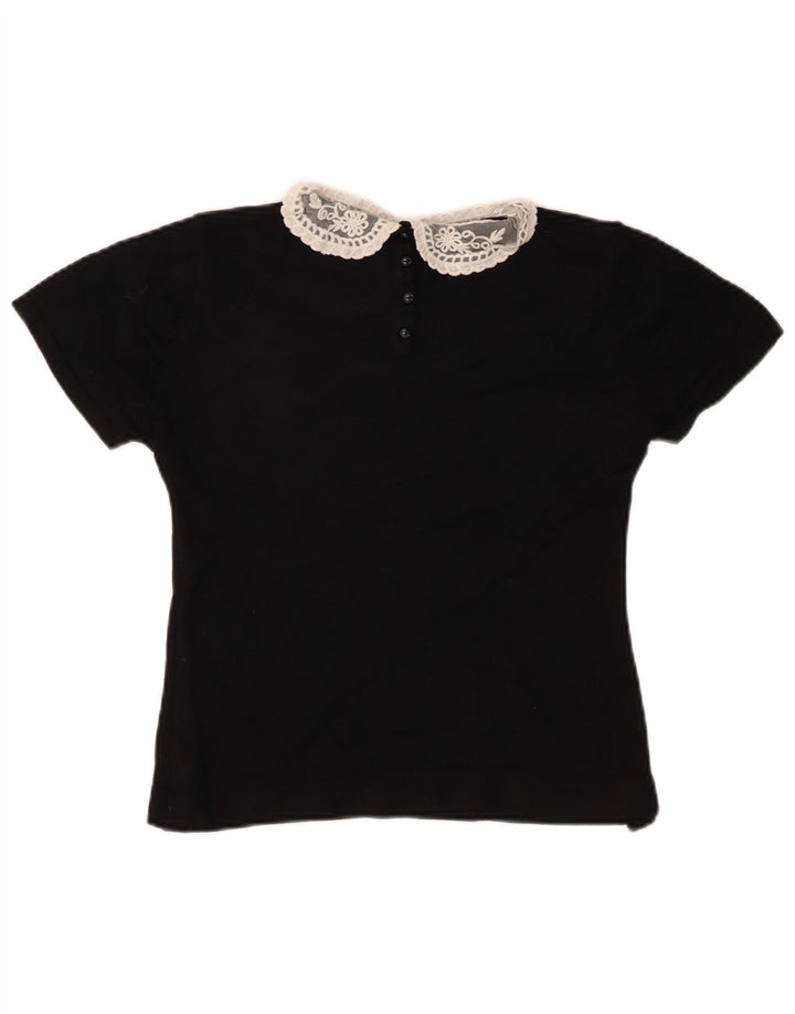 Blusa cropped feminina Marks & Spencer Reino Unido 12 médio preto