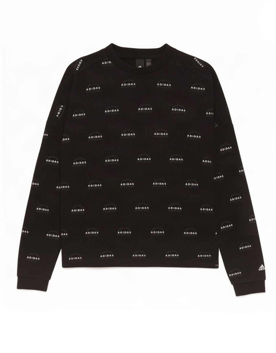 Adidas Mens Graphic Moletom Jumper Pequeno Algodão Preto