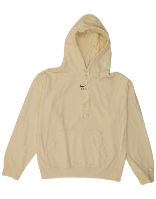 Nike masculino solto ajuste moletom com capuz pequeno algodão amarelo