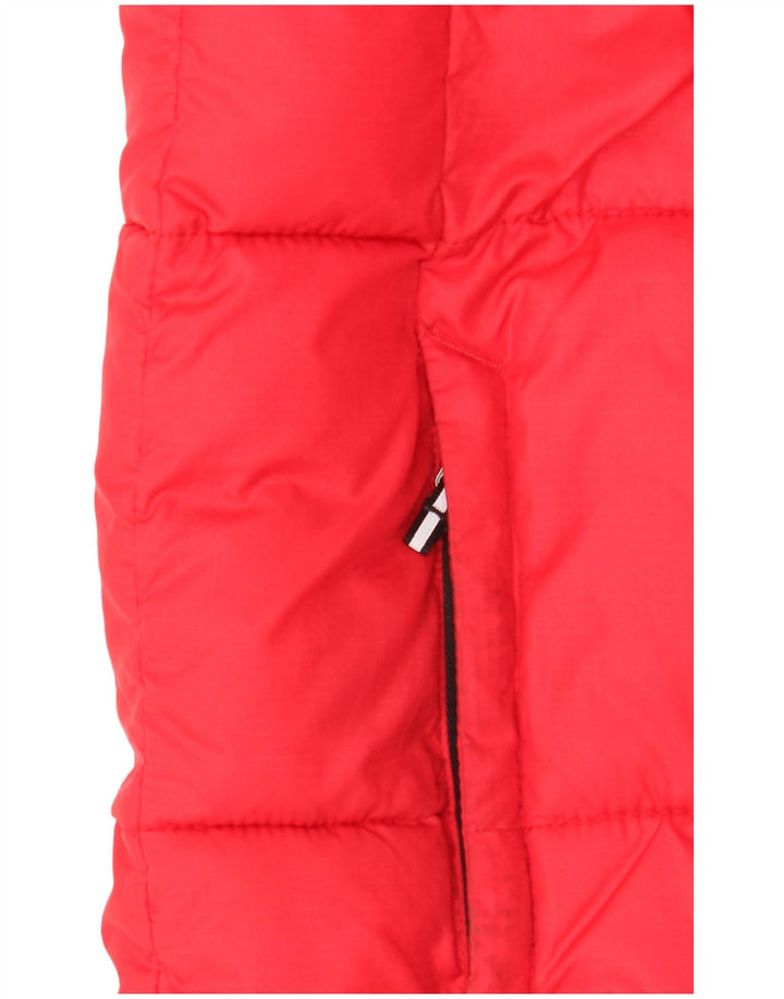 Jaqueta acolchoada Columbia Boys 14-15 anos grande poliéster colorblock vermelho