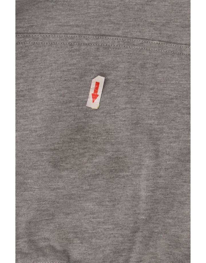 Suéter com capuz gráfico masculino New Balance pequeno cinza poliéster