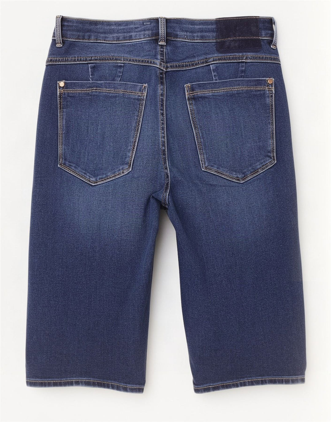Shorts jeans feminino Marks & Spencer Magic UK 12 médio W28 azul marinho