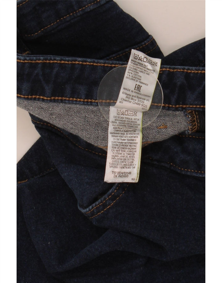 Shorts jeans feminino Marks & Spencer UK 12 médio W30 algodão azul marinho