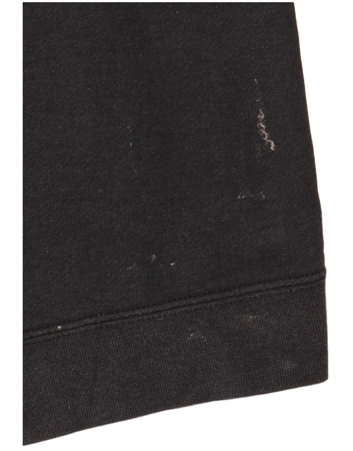 Suéter Nike masculino com capuz e zíper grande de algodão preto