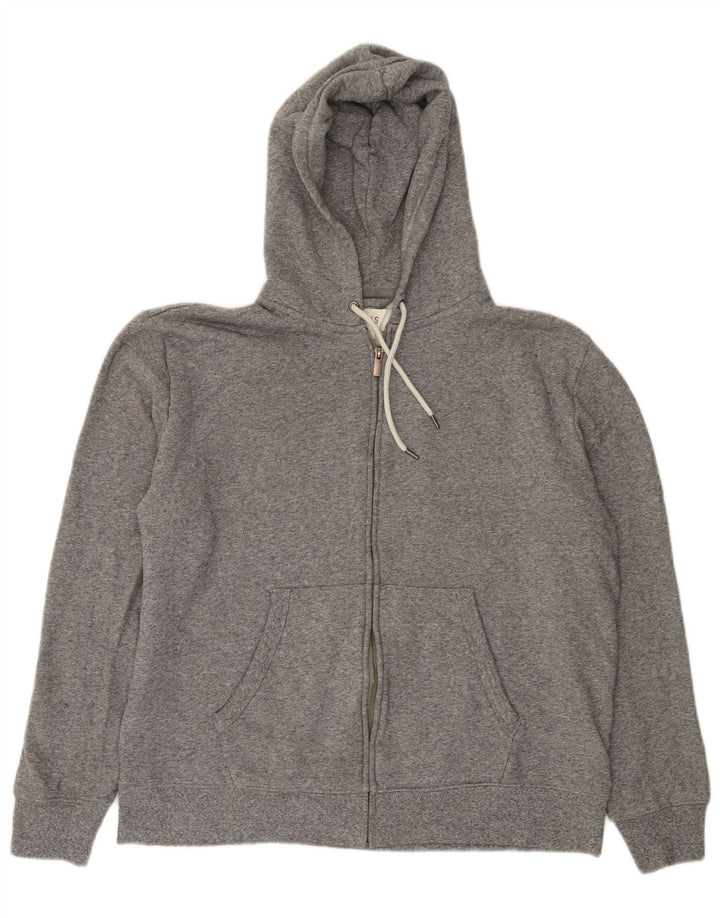 Suéter masculino Marks & Spencer com capuz e zíper XL algodão cinza
