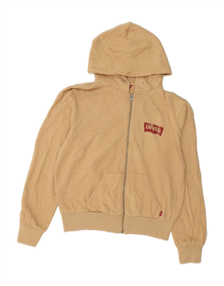 LEVI'S Womens Zip Hoodie Sweater UK 18 XL Beige Cotton Vintage Levi's and Second-Hand Levi's from Messina Hembry 