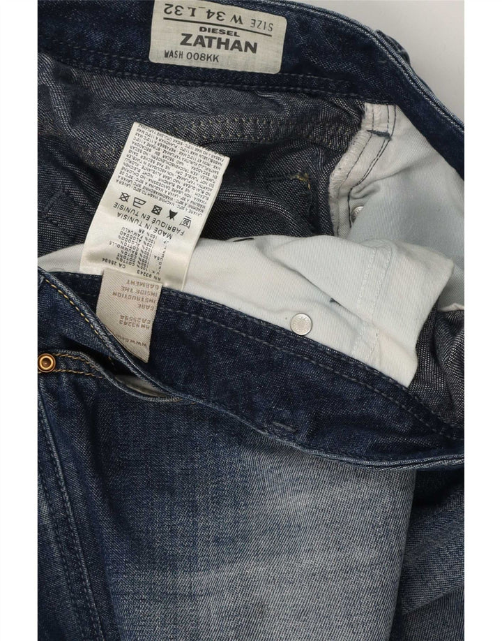 Diesel Masculino Zathan Regular Bootcut Jeans W34 L32 Azul Algodão