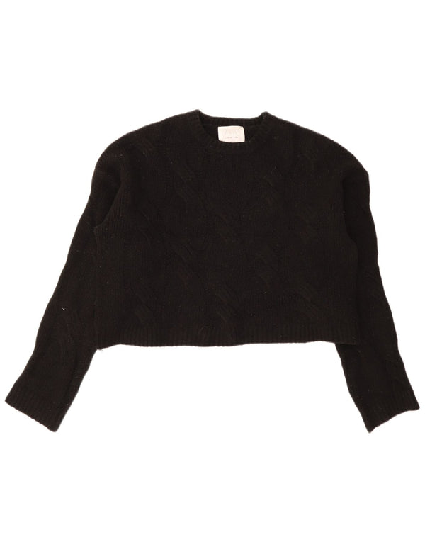 Suéter feminino Zara com corte solto e gola redonda 13-14 anos preto