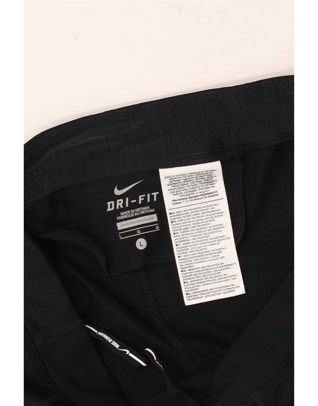 Leggings Nike Dri Fit Capri UK 14 Grande Poliéster Preto