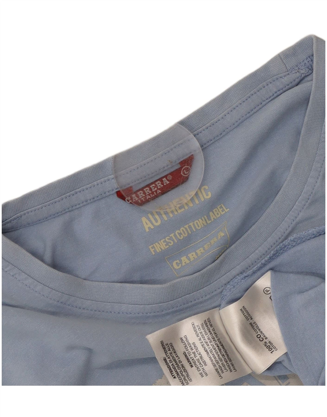 Camiseta gráfica masculina Carrera Top grande algodão azul