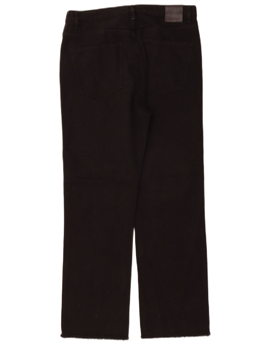 Jeans femininos Massimo Dutti cintura alta reta EU 40 médio W30 L29 preto