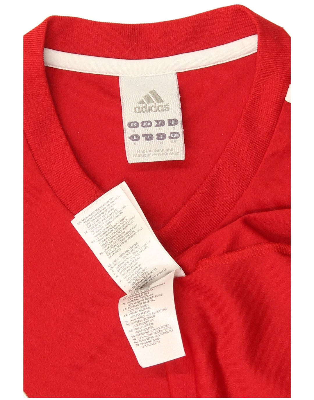 Adidas Mens Climalite Camiseta Top Pequeno Poliéster Vermelho