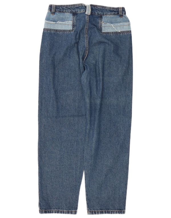 Zara Jeans feminino cintura alta solta EU 36 XS W26 L27 azul