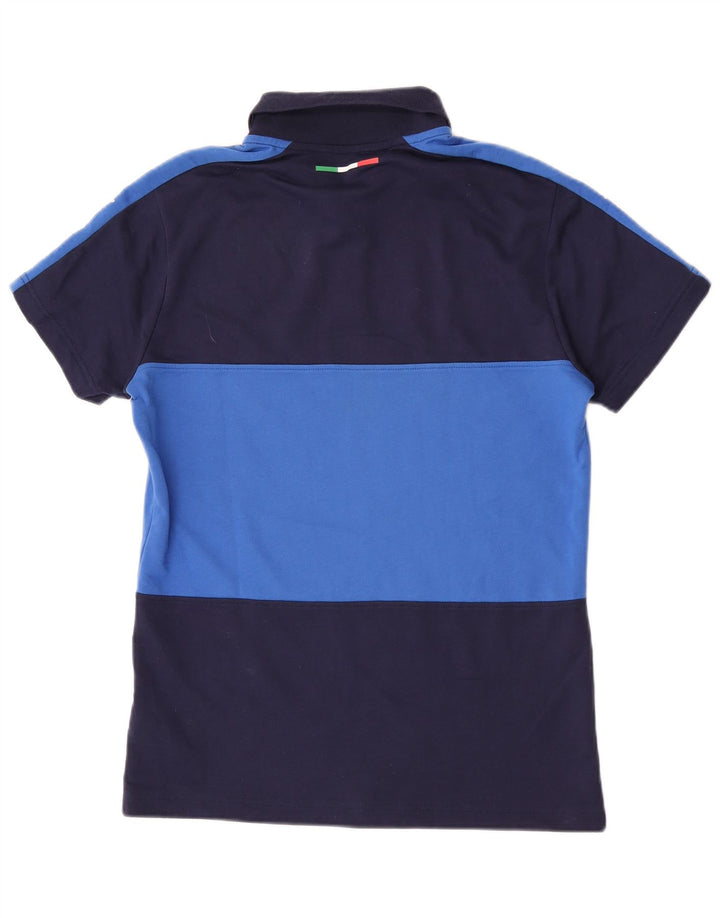 Camisa polo masculina Puma Italia Graphic azul marinho médio algodão