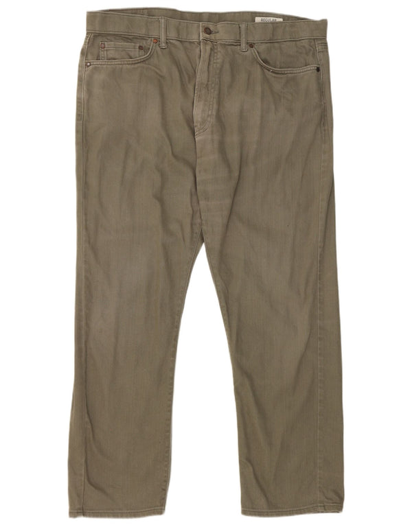 Calça jeans reta regular feminina Marks & Spencer W38 L29 algodão verde