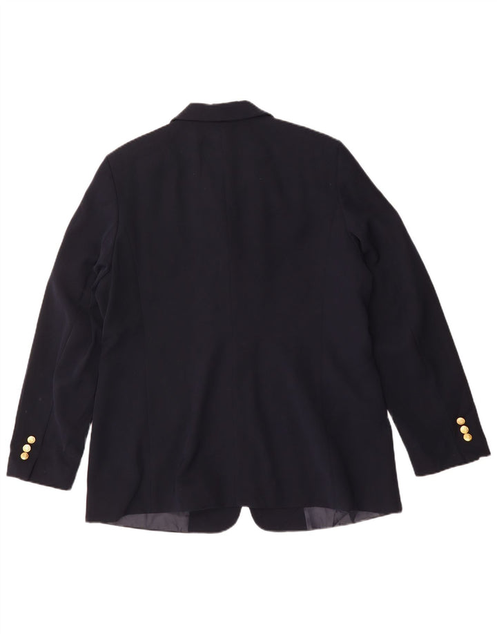Jaqueta blazer feminina L.L.Bean de ajuste regular US 14 XL azul marinho poliéster